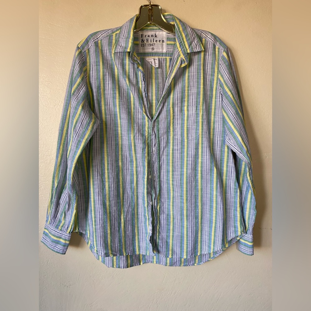 Frank & Eileen - Eileen relaxed button shirt cotton striped small